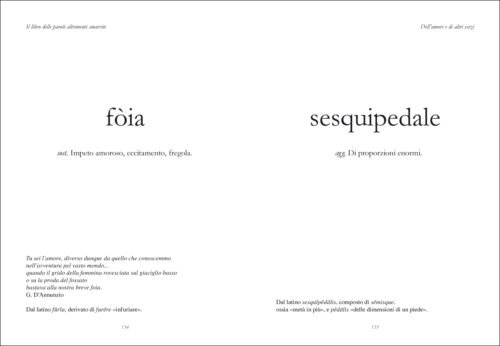 Sabrina D'Alessandro "Il Libro delle Parole Altrimenti Smarrite", Foia sesquipedale, Rizzoli 2011