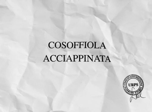Sabrina D'Alessandro, “COSOFFIOLA ACCIAPPINATA”, video 2015, URPS, Ufficio Resurrezione Parole Smarrite, Divisione Mutoparlante, SkyArte 2016
